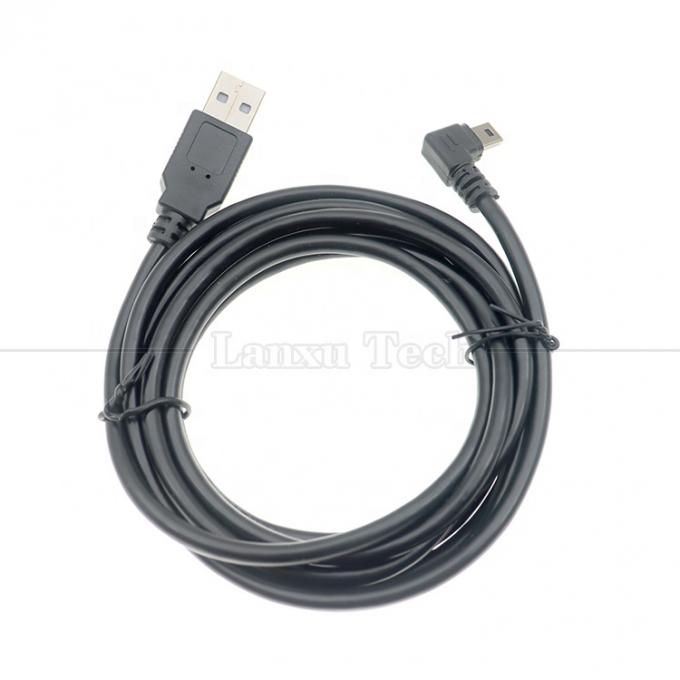 Personalizzato 1m 2m 3m 90 gradi verso l'alto verso il basso angolo sinistro destro carica dati USB da maschio a mini 5 pin cavo di estensione USB per fotocamera 5