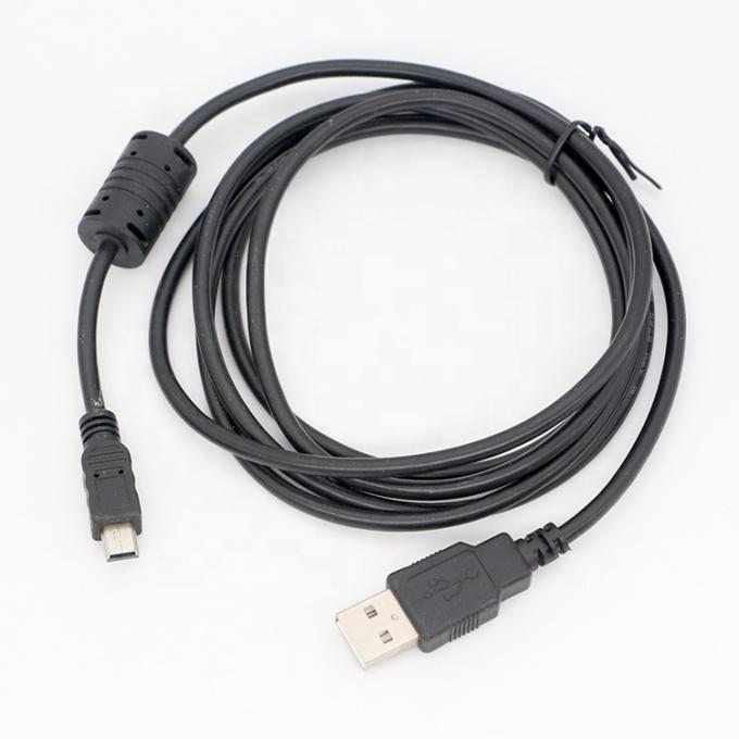 1.5m USB A a Mini B 5PIN USB 2.0 Cable OTG per la ricarica dei dati con ferrite 1