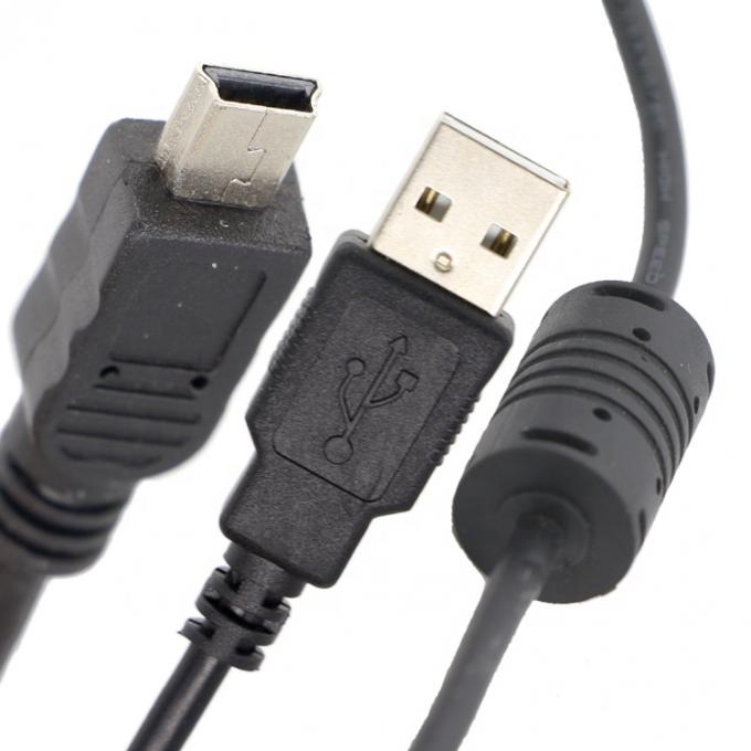1.5m USB A a Mini B 5PIN USB 2.0 Cable OTG per la ricarica dei dati con ferrite 2