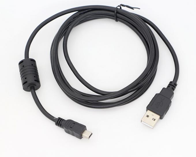 1.5m USB A a Mini B 5PIN USB 2.0 Cable OTG per la ricarica dei dati con ferrite 5