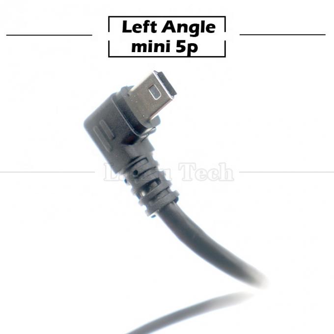 Personalizzazione 90° angolo sinistro USB A Maschio a MINI 5P Cavo USB per PS3 Controller Camera 4