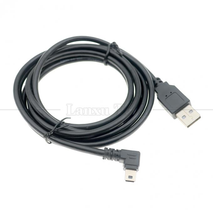 Personalizzazione 90° angolo sinistro USB A Maschio a MINI 5P Cavo USB per PS3 Controller Camera 6