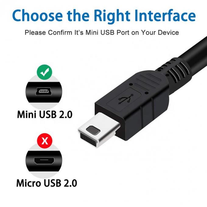 1m 1.5m 2m 3m 5m 10m Caricabatterie USB da maschio a mini B 5P Cavo USB per PS3 Controller Camera 3