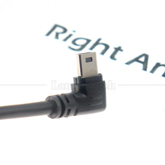 1m 2m 3m 5m 90 gradi L forma angolo destro sinistro USB 2.0 maschio a mini B 5 pin cavo di carica dati USB per fotocamera MP3 7