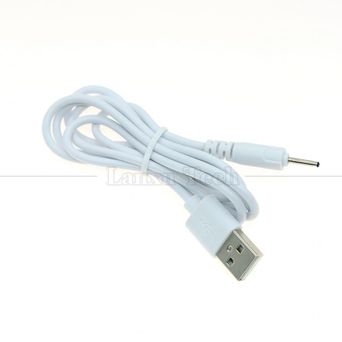 Alta Qualità 0,5M 1M 2M 3M Bianco Nero DC 2.0 0,6 mm Caricabatterie Cavo USB per Vibratore 0