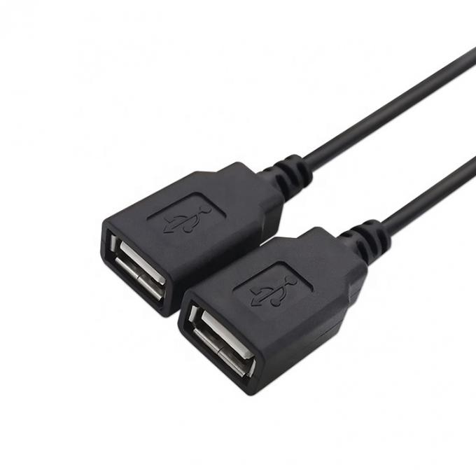 Custom OEM 2m 1 maschio a 2 femmine Y USB Splitter Cable per la ricarica 5