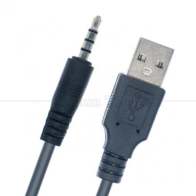 1M USB a 3,5mm 4 poli Cable di estensione DC Audio Jack per altoparlanti per auto 2