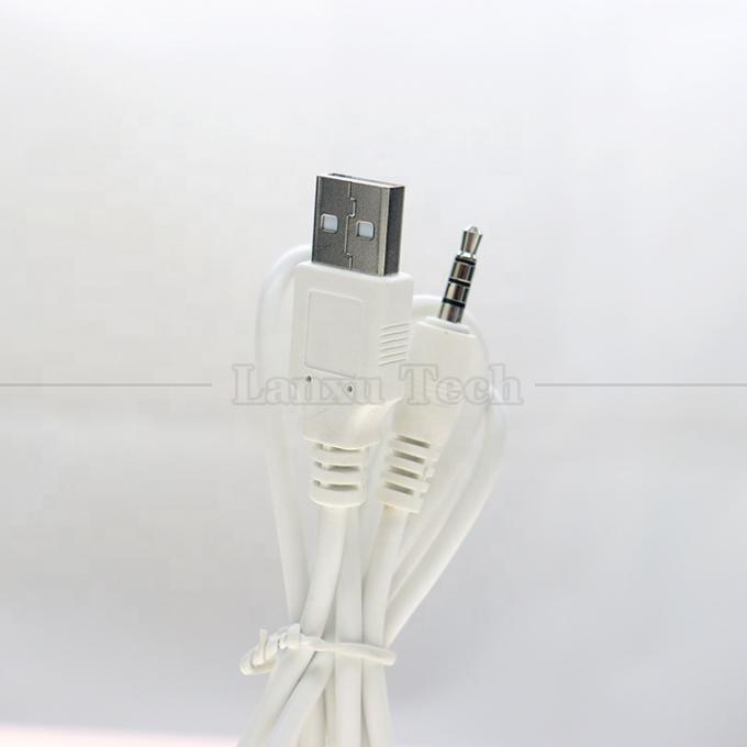 Sincronizzazione dei dati di ricarica USB da maschio a ausilio 4 poli 3.5mm Audio DC Jack Adapter Cable di ricarica per cuffie per altoparlanti 4