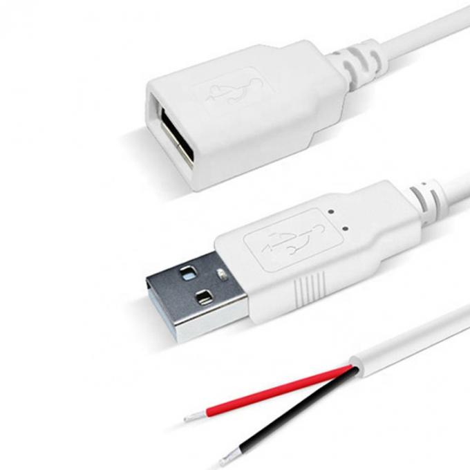 Custom 1m 2m 3m Bianco USB A Maschio a fine aperta Filtro in scatola Cavo di estensione Breakout 3