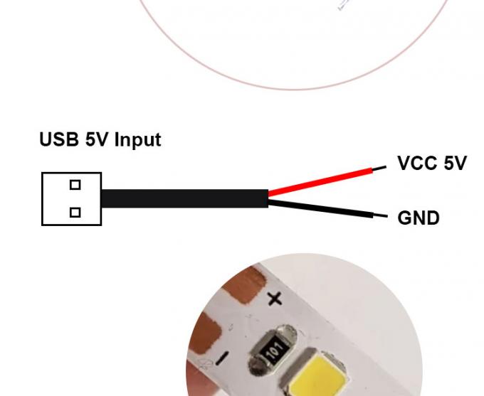 Alta qualità 5V USB 2.0 un maschio per aprire spogliato nudo 2 pin fili fine cavo pigtail per LED luce lampada a striscia 4