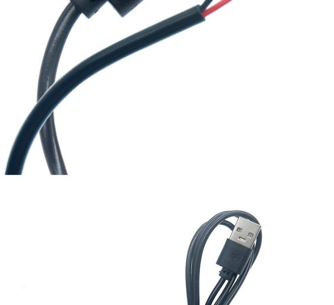 Alta qualità 5V USB 2.0 un maschio per aprire spogliato nudo 2 pin fili fine cavo pigtail per LED luce lampada a striscia 6