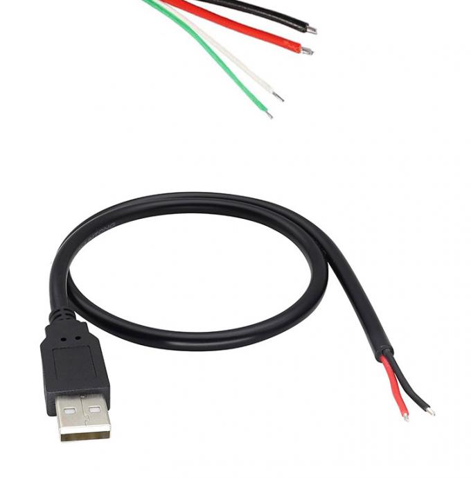 5V USB per aprire fili nudi in scatola a strisce End Pigtail Power Charger Cable per lampada a striscia a LED 10