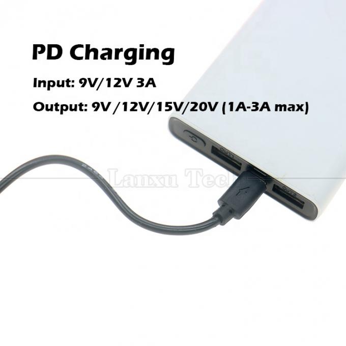Carica 3A 9V 12V 15V 20V USB Tipo C a DC 5.5x2.1mm Jack Adapter Converter Cable per Wifi Router Modem Projector Camera 2