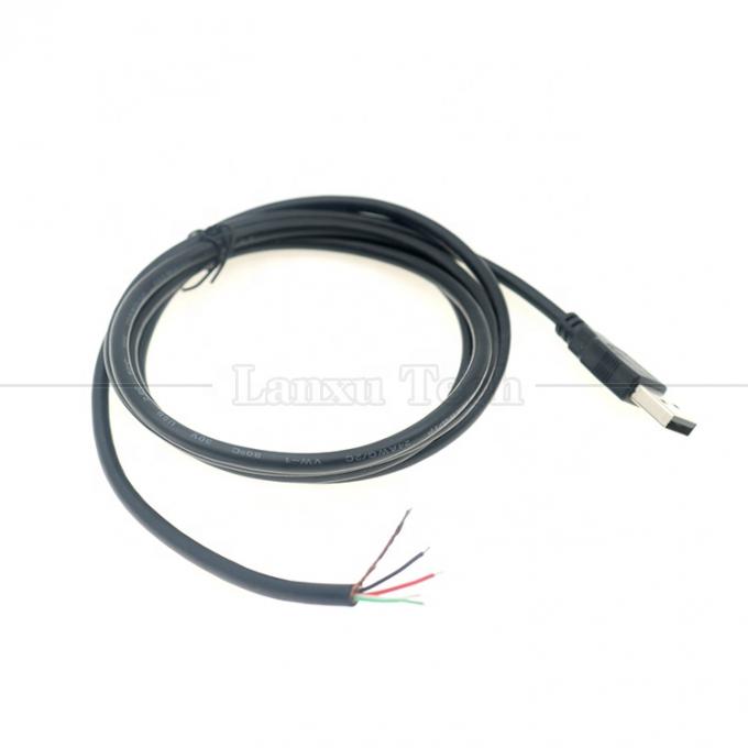 USB 2.0 personalizzato Tipo A Maschio a Stripped In scatola 2 3 4 fili Cable di ricarica dati a coda di porcellino 6