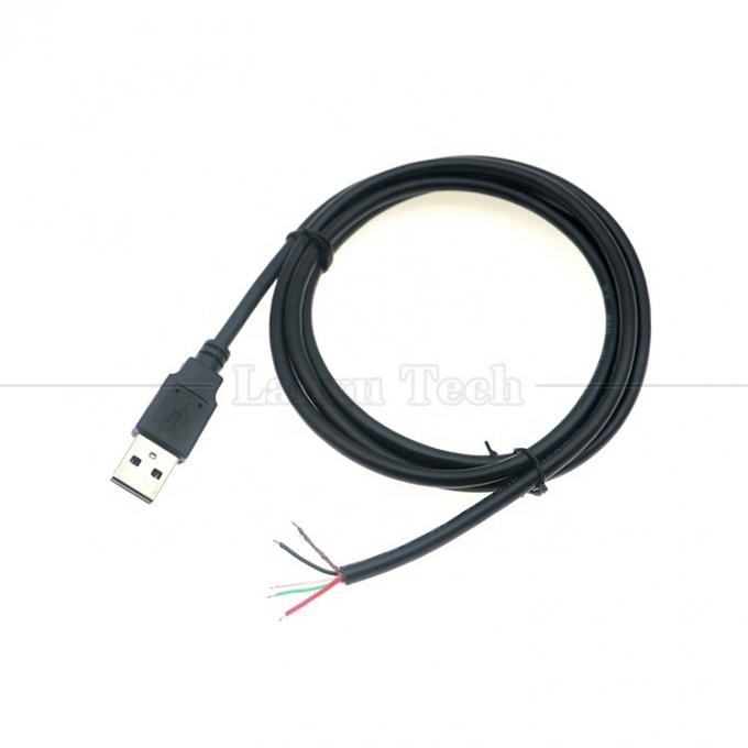USB 2.0 personalizzato Tipo A Maschio a Stripped In scatola 2 3 4 fili Cable di ricarica dati a coda di porcellino 5