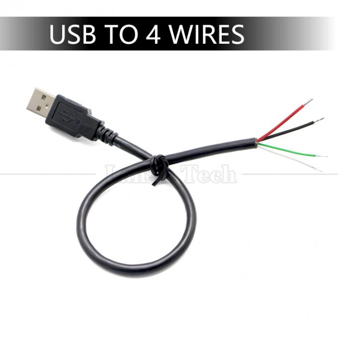 USB 2.0 personalizzato Tipo A Maschio a Stripped In scatola 2 3 4 fili Cable di ricarica dati a coda di porcellino 8