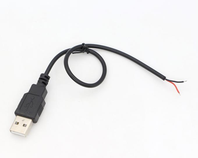 USB 2.0 Un maschio per aprire 2 strisciato in scatola saldatura nudo filo terminale cavo pigtail 5