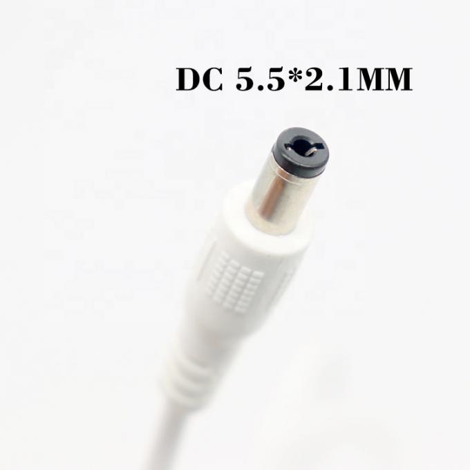 Bianco 1M 5V USB 2.0 A Maschio a Jack a canna a corrente continua 5.5X2.1mm Cavo di caricabatterie 3