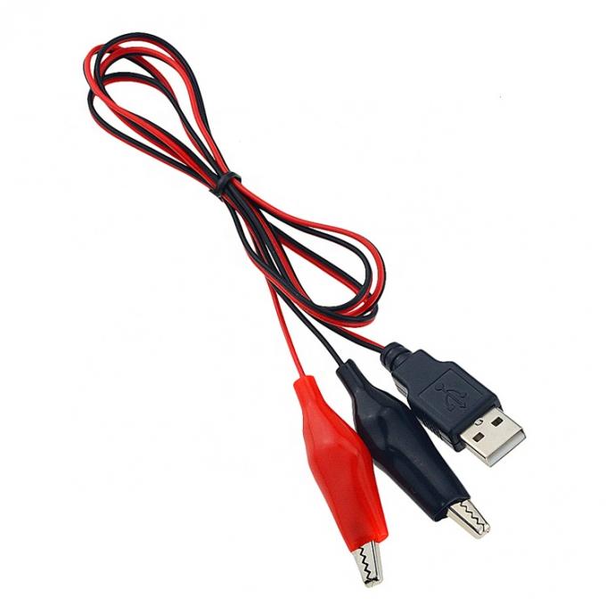Clampe Crocodile Clip Alligator a USB Un filo di prova maschio Cable adattatore per il circuito di prova 4