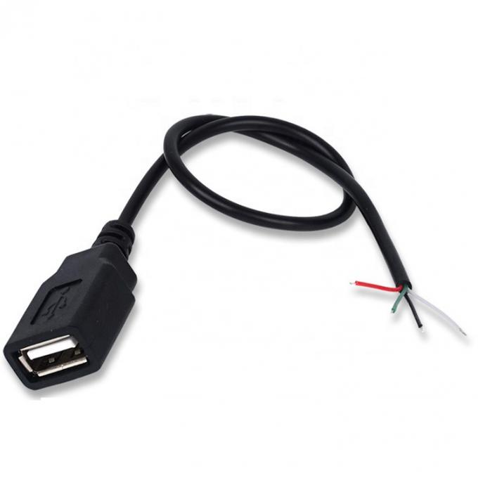 Maschio Femmina USB 2.0 Tipo A Plug to Free End In scatola Open Pigtail Wire Charger Cable per LED Strip 3