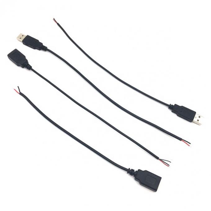 Maschio Femmina USB 2.0 Tipo A Plug to Free End In scatola Open Pigtail Wire Charger Cable per LED Strip 2