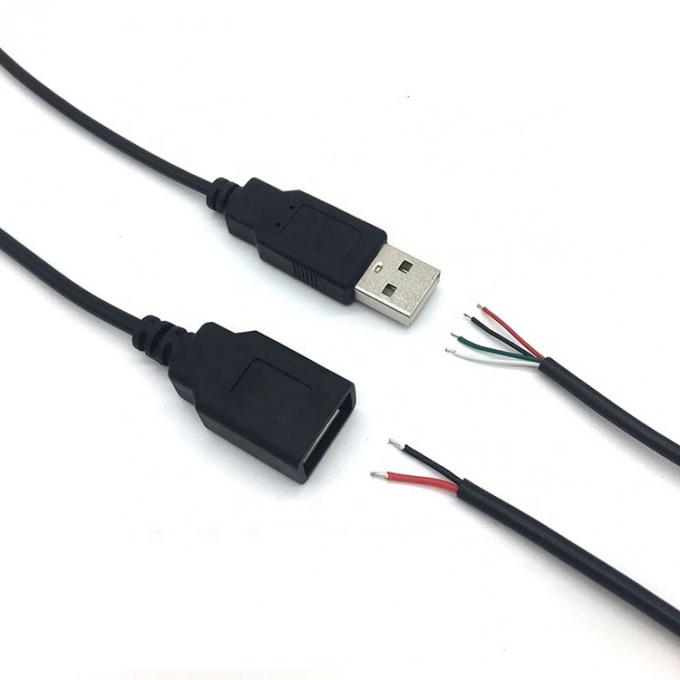 Maschio Femmina USB 2.0 Tipo A Plug to Free End In scatola Open Pigtail Wire Charger Cable per LED Strip 5