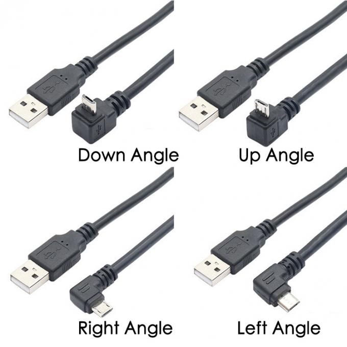 1M 2M 3M 5M Carica dati 90 gradi destra verso l'alto sinistra verso il basso angolo Micro V8 cavo USB 4
