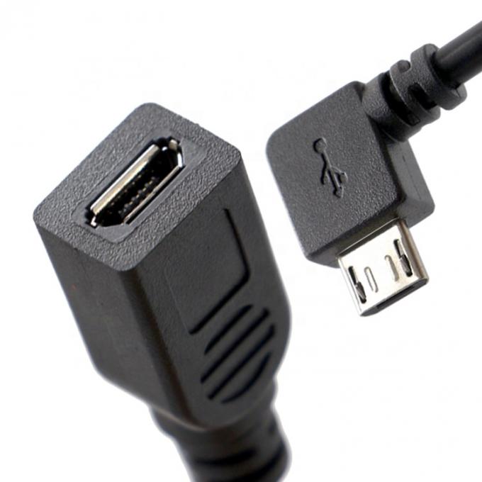 90 gradi sinistra destra verso l'alto verso il basso angolo maschio a femmina Micro B USB 2.0 cavo di estensione 2