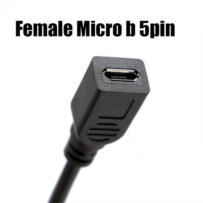 90 gradi sinistra destra verso l'alto verso il basso angolo maschio a femmina Micro B USB 2.0 cavo di estensione 3