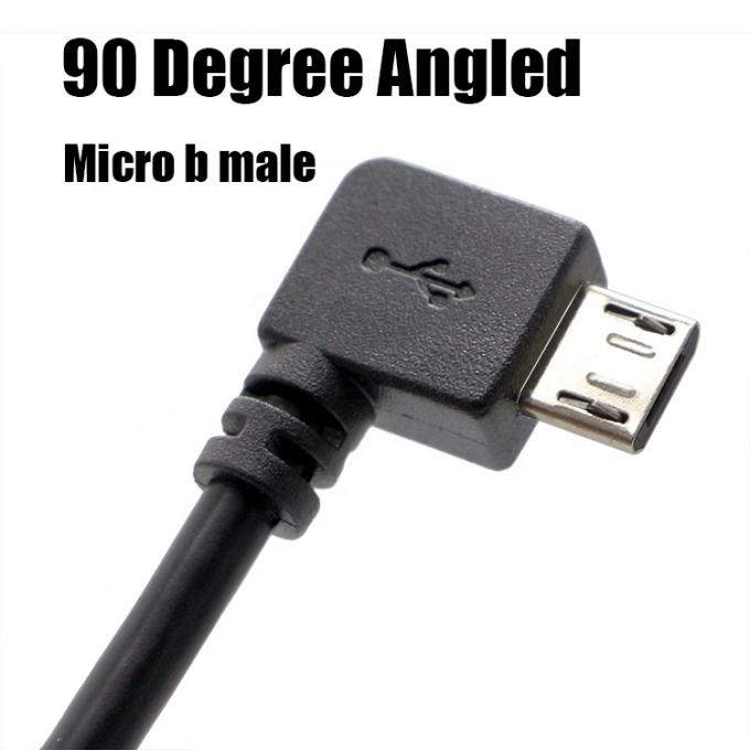 90 gradi sinistra destra verso l'alto verso il basso angolo maschio a femmina Micro B USB 2.0 cavo di estensione 4