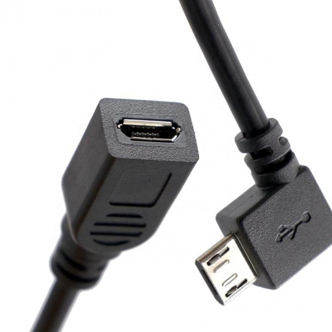 90 gradi sinistra destra verso l'alto verso il basso angolo maschio a femmina Micro B USB 2.0 cavo di estensione 5