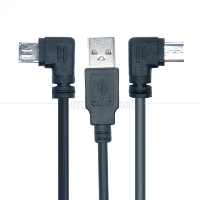 Personalizzazione 1m 2m 3m 90° angolo destro Micro B V8 connettore a cavo di carica dati USB estensione 0