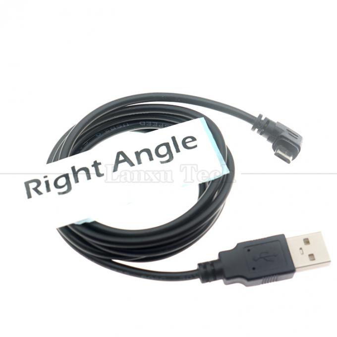 Personalizzazione 1m 2m 3m 90° angolo destro Micro B V8 connettore a cavo di carica dati USB estensione 3