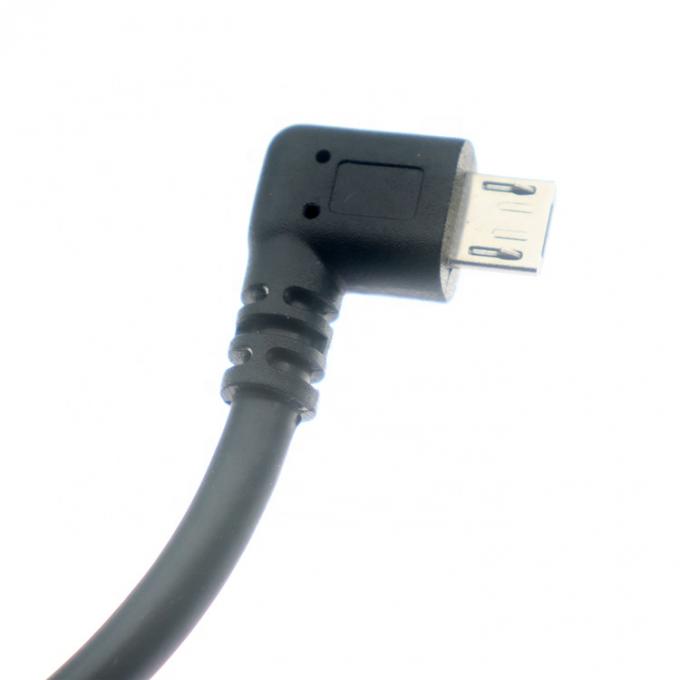 Customized 1m 2m 3m 5m 90° angolo sinistro Micro B 5p a USB A Male Cable 2