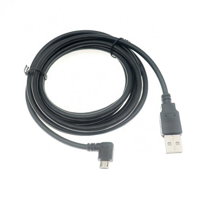 Customized 1m 2m 3m 5m 90° angolo sinistro Micro B 5p a USB A Male Cable 4