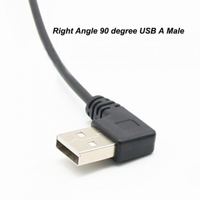 CUSTOM 1M 90 gradi angolo retto USB A maschio a Micro b maschio cavo USB a molla 3