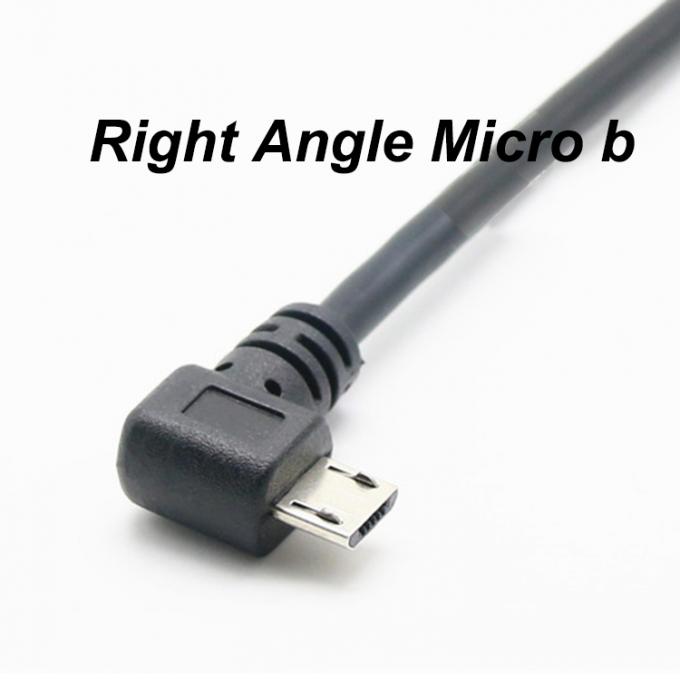 CUSTOM 1M 90 gradi angolo retto USB A maschio a Micro b maschio cavo USB a molla 2