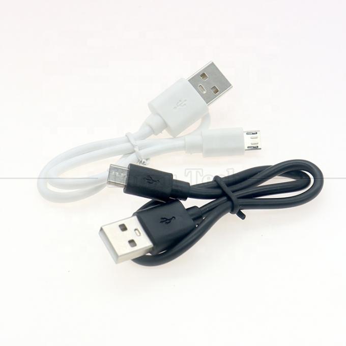Corto cavo caricabatterie Micro USB da 30 cm bianco nero Data V8 per telefono Android 2