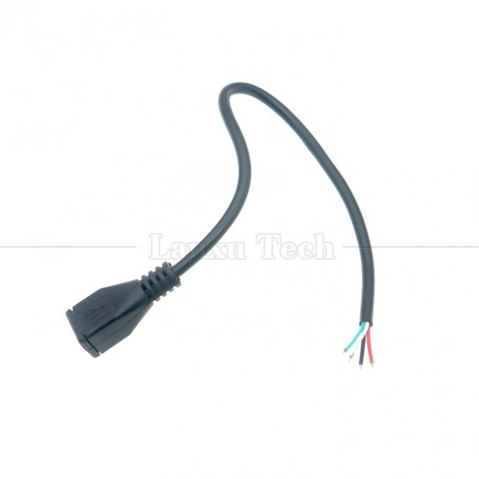 OEM Data Charging Micro b 5 PIN USB Maschio femmina da aprire 2 4 Core fili nudi Cavo pigtail 3