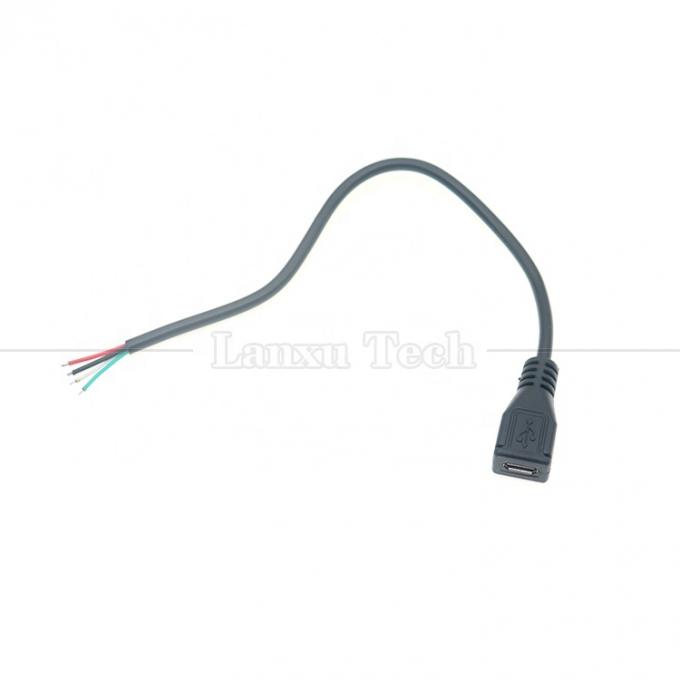 OEM Data Charging Micro b 5 PIN USB Maschio femmina da aprire 2 4 Core fili nudi Cavo pigtail 5