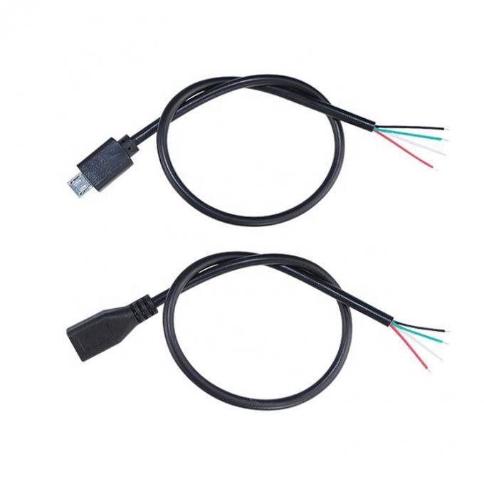 OEM Data Charging 2 4 Core Micro USB Maschio Femmina per aprire fili nudi Cavo pigtail 1