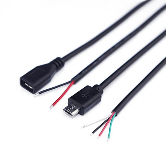 OEM Data Charging 2 4 Core Micro USB Maschio Femmina per aprire fili nudi Cavo pigtail 2