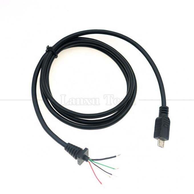 Carica dati personalizzata Micro USB blindato per aprire cavo di caricabatterie a coda di porcellino 0