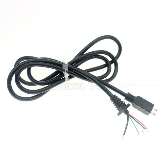 Carica dati personalizzata Micro USB blindato per aprire cavo di caricabatterie a coda di porcellino 5