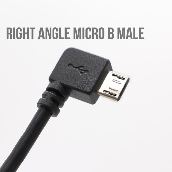 CUSTOM 90 gradi angolo destro maschio a femmina Micro USB cavo 2