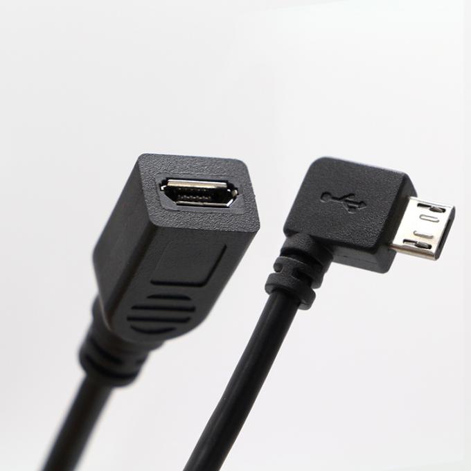 CUSTOM 90 gradi angolo destro maschio a femmina Micro USB cavo 1