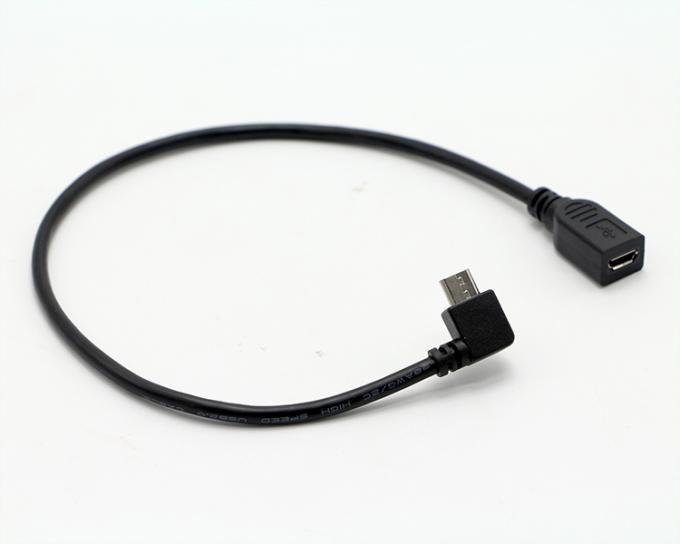 CUSTOM 90 gradi angolo destro maschio a femmina Micro USB cavo 4