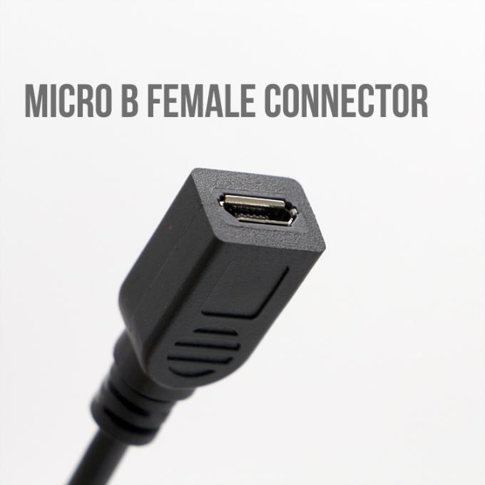 CUSTOM 90 gradi angolo destro maschio a femmina Micro USB cavo 3