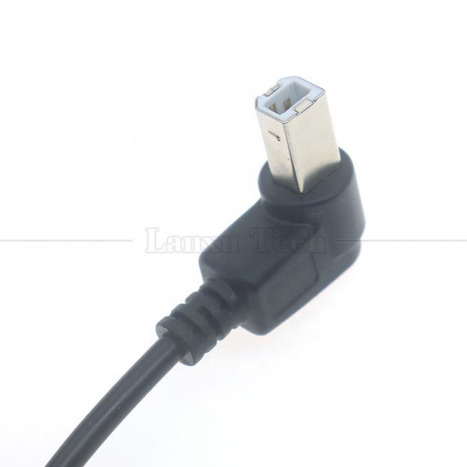90 gradi angolo retto tipo A maschio a B maschio cavo di estensione del connettore della stampante USB 2.0 2