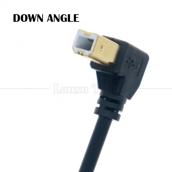 Destra sinistra verso l'alto verso il basso angolo 90 gradi angolo USB A a USB B cavo per scanner stampante 3